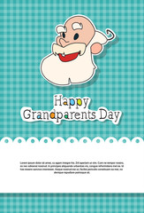 Happy Grandparents Day Greeting Card Banner Vector Illustration