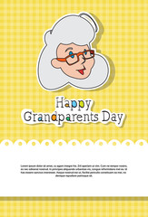 Happy Grandparents Day Greeting Card Banner Vector Illustration