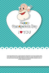 Happy Grandparents Day Greeting Card Banner Vector Illustration