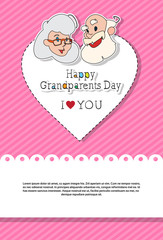 Happy Grandparents Day Greeting Card Banner Vector Illustration