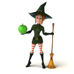 Sexy witch - 3D Illustration