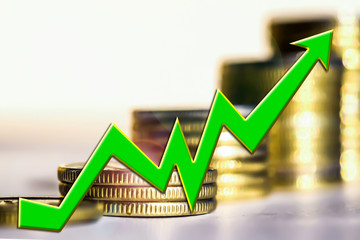 The graph of growth against the background of the money . The concept of changes in market prices .
