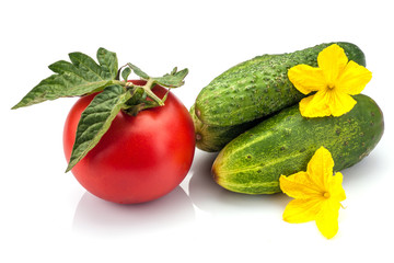Cucumber with tomato