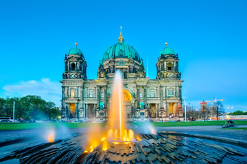 Night at Berlin Cathedral or Berliner Dom in Berlin city, Germany. © orpheus26