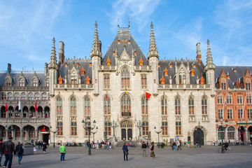 The Province Court in Market Square in Bruges, Belgium