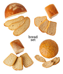 loaf of white sliced bread on a table. isolated