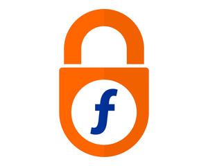 orange padlock florin gulden dutch currency price icon vector