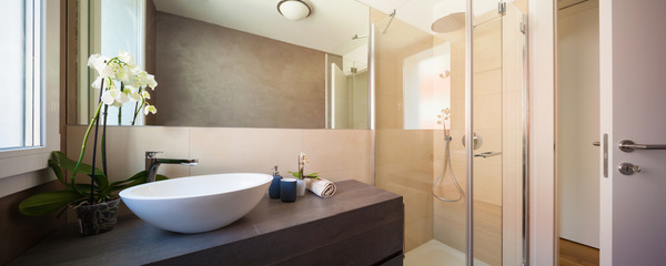 Close up of elegant bathroom.