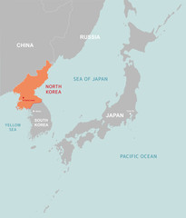 North korea and far east map