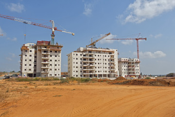 Construction of a residential area.