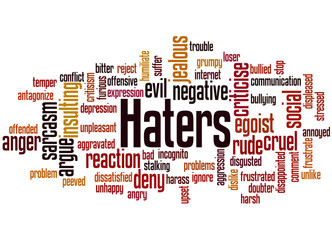 Haters, word cloud concept 5