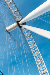 London Eye wheel gear - obrazy, fototapety, plakaty