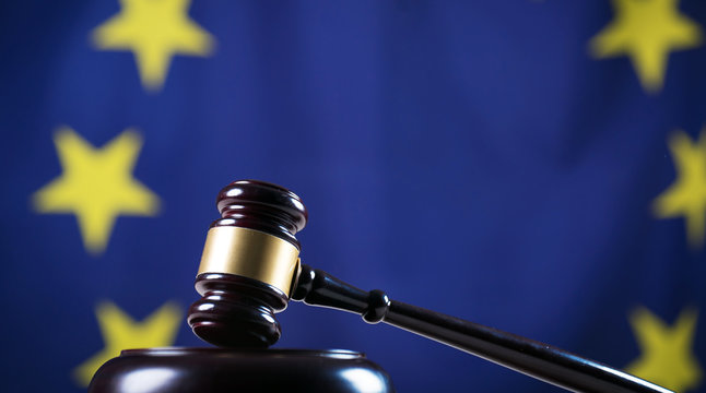 Law Symbols. EU flag