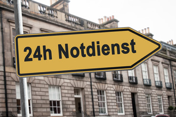 Obraz premium Schild 238 - 24h Notdienst