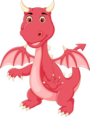 Cute Cartoon baby dragon flaying