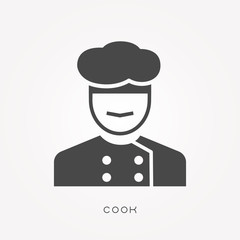 Silhouette icon cook