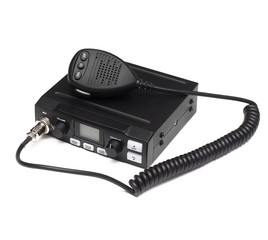 cb Radio transmitter isolated on white background.