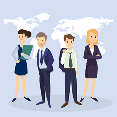 Successful business team.