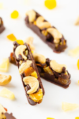 Homemade chocolate energy bars
