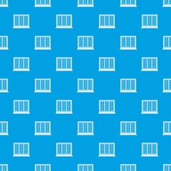 Wooden tricuspid window pattern seamless blue