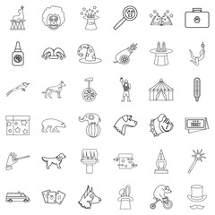 Fototapeta premium Animal icons set, outline style