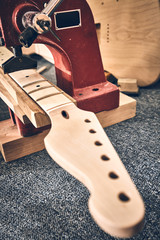 Manufacture of guitars of the Ukrainian brand Woodstock.
