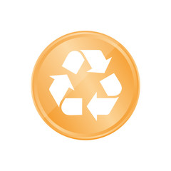 Bronze Münze - Recycling-Symbol