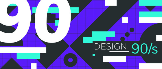 Abstract retro background back to 90s