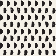 Seamless pattern with hand drawn lines. Abstract background with freehand brush strokes. Black and white texture. Ornament for wrapping paper.