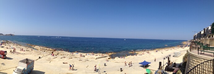 Naklejka premium Malta Sliema coast view
