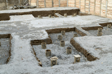 マンション建設工事　杭うち　鋼管杭