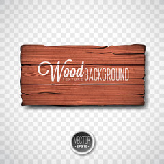 Vector wood texture background design. Natural dark vintage wooden illustration with old style board on transparency background