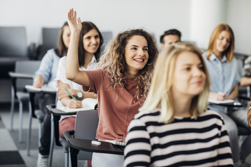 High School Students Sitting at Classroom