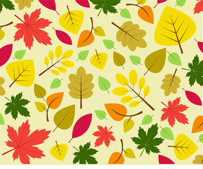 Fototapeta na wymiar Autumn leaves vector illustration