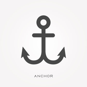 Silhouette icon anchor
