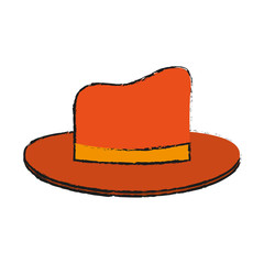 Hat of cloth costume and accessory theme Isolated design Vector illustration