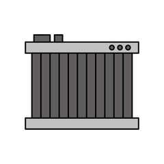 radiator for cooling the car motor liquids vector illustration