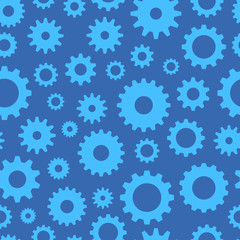 Cogs seamless pattern, technical background, vector illustration