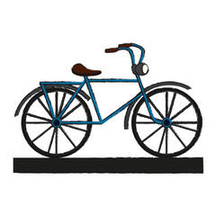 Bike of vehicle bicycle and cycle theme Isolated design Vector illustration