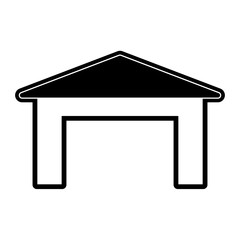 warehouse icon over white background vector illustration