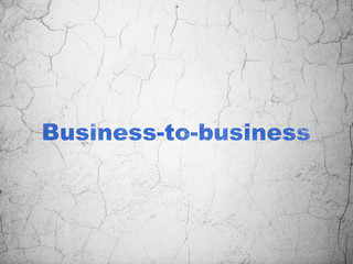 Business concept: Business-to-business on wall background