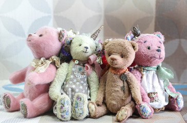 Four Teddy Bears toys