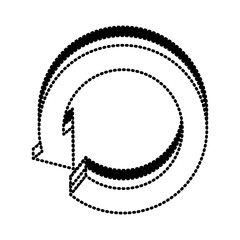 replay arrow icon over white background vector illustration