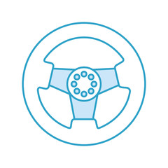 car steering wheel function part vehicle icon vector illustration