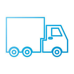 cargo truck icon over white background vector illustration