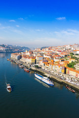 Fototapeta na wymiar old town of Porto and river, Portugal, Europe