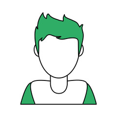Avatar boy of male person people and human theme Isolated design Vector illustration