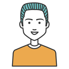 young man avatar character vector illustration design