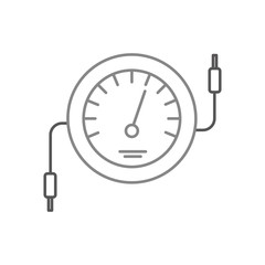 speedometer icon counter electric cable test vector illustration