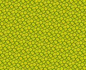 Green jackfruit peel texture, vector